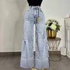PANTALON MOM VIBRANT AZUL CLARO