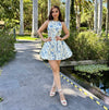 VESTIDO AZUL FLORES